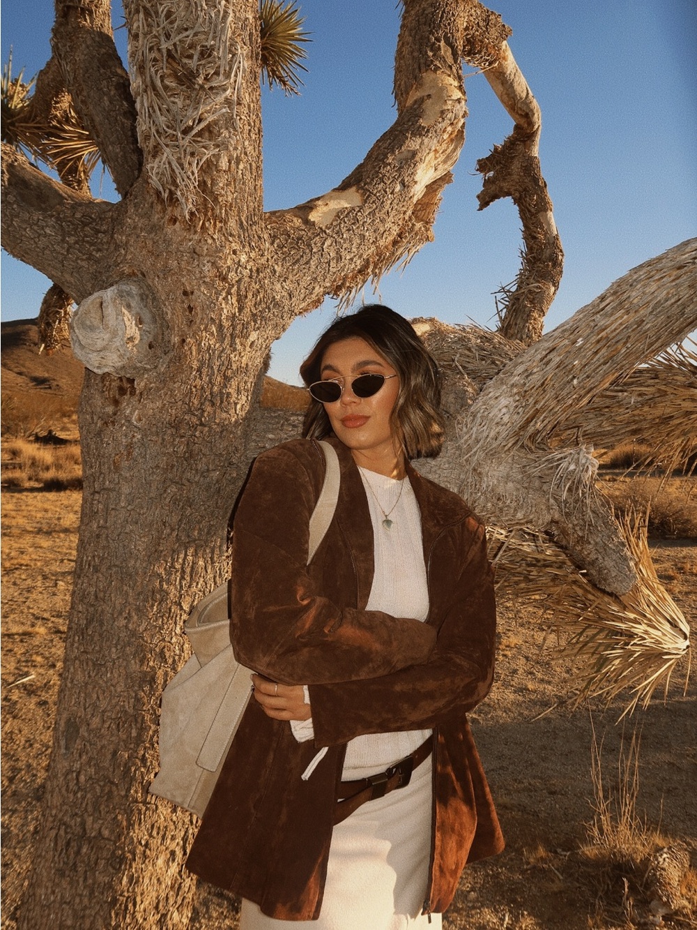 Vintage Cold Water Creek Brown Suede Jacket